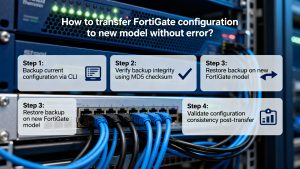 چگونه کانفیگ FortiGate را به مدل جدید منتقل کنیم بدون بروز خطا؟