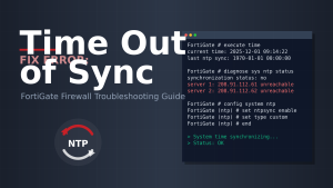 رفع خطای Time Out of Sync در فایروال FortiGate