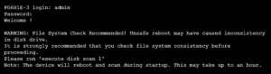 File System check recommended