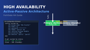 آموزش پیکربندی High Availability (HA) در FortiGate — ساختار Active-Passive