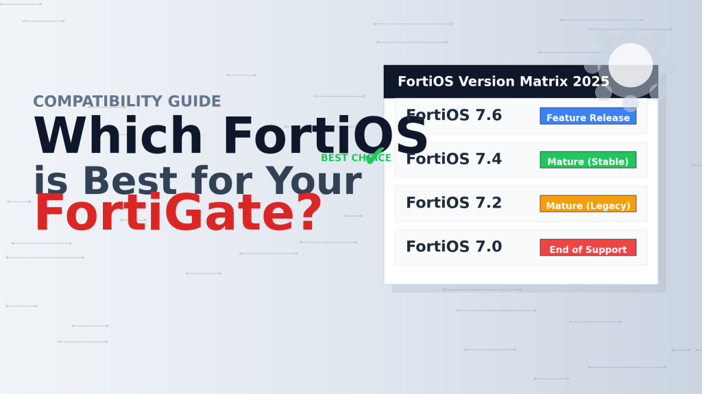 کدام نسخه FortiOS بیشترین سازگاری را با FortiGate شما دارد؟