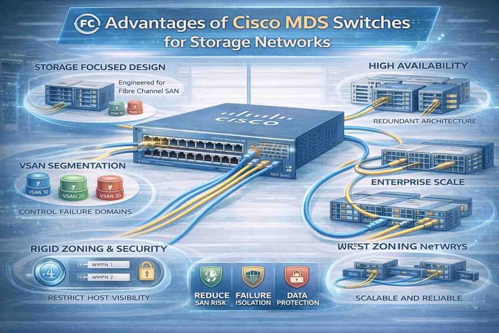 مزایای استفاده از سوئیچهای Cisco MDS در طراحی شبکههای ذخیرهسازی پایدار و امن