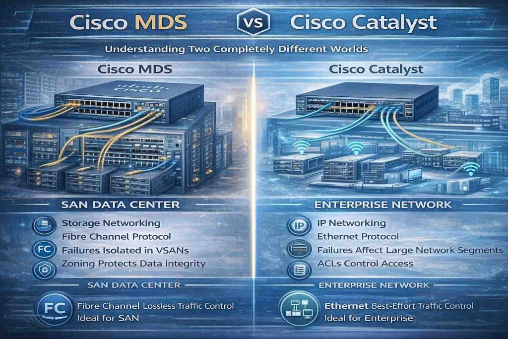 مقایسه معماری و کاربرد سوئیچهای Cisco MDS و Catalyst در دیتاسنتر