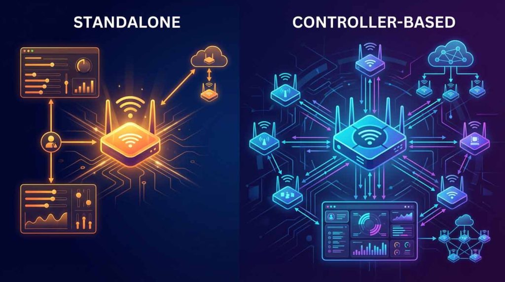 مقایسه معماری اکسس پوینت سیسکو در حالت Standalone و Controller-Based و تأثیر آن بر طراحی شبکه وایرلس