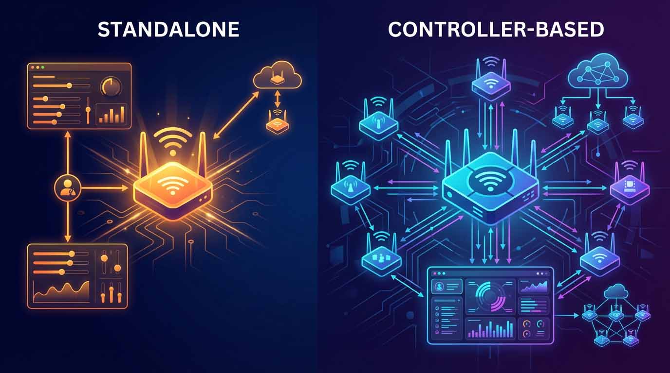 مقایسه معماری اکسس پوینت سیسکو در حالت Standalone و Controller-Based و تأثیر آن بر طراحی شبکه وایرلس