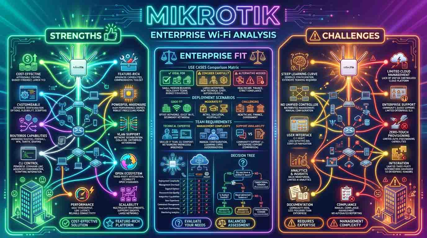 وای‌فای سازمانی MikroTik: مزایا، محدودیت‌ها و راهکارهای مدیریت شبکه