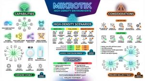 بررسی کارایی MikroTik در شبکههای پرتراکم سازمانی