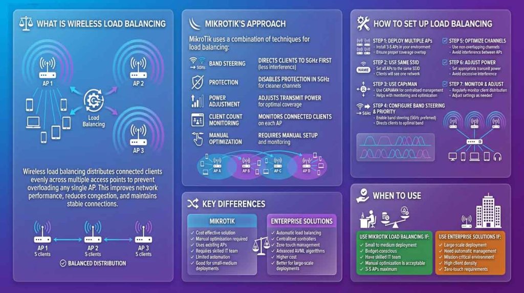 بررسی قابلیت Load Balancing وایرلس در MikroTik