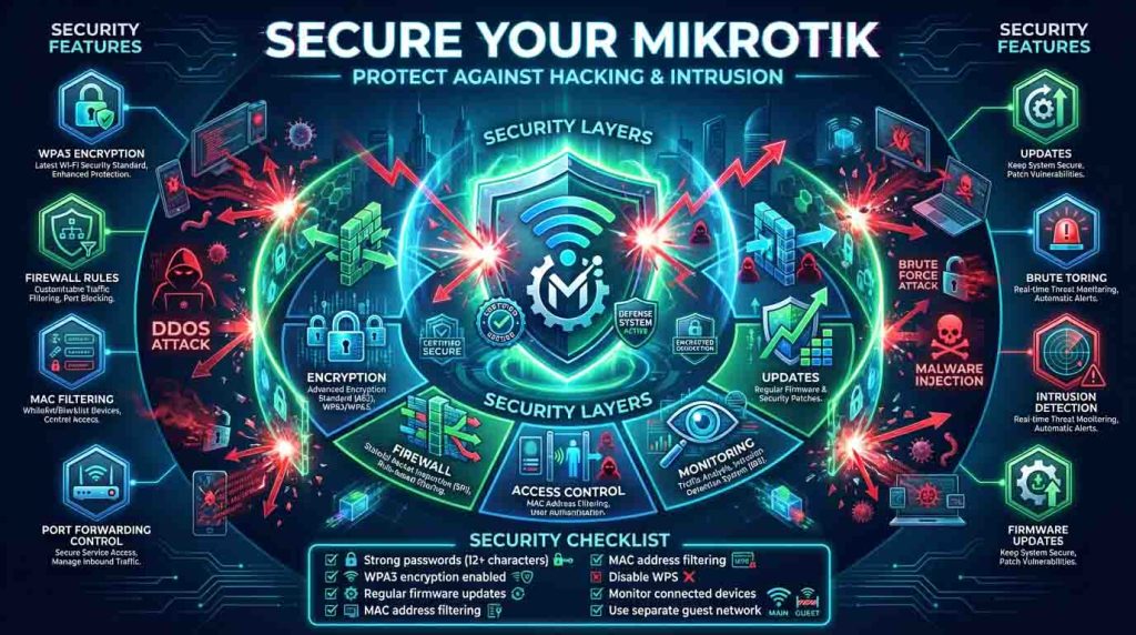 روشهای ایمنسازی وایفای MikroTik در برابر هک و نفوذ