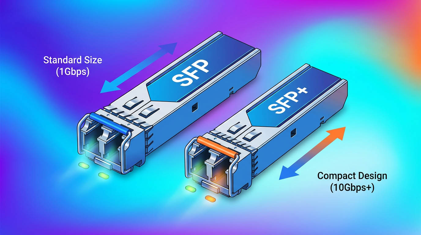 تفاوت ماژول‌های SFP و SFP+ در یوبیکیوتی و نقش آن‌ها در معماری شبکه