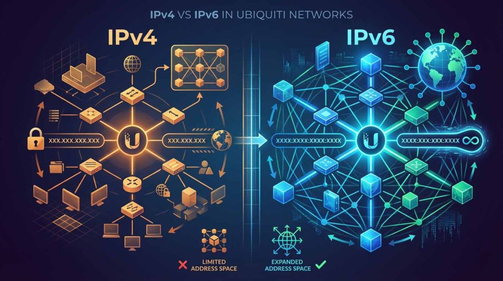 تفاوت IPv6 و IPv4 در یوبیکیوتی و زمان مناسب استفاده از هرکدام