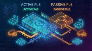 تفاوت سوئیچ PoE اکتیو و PoE پسیو یوبیکیوتی از نظر ایمنی، کنترل توان و معماری شبکه