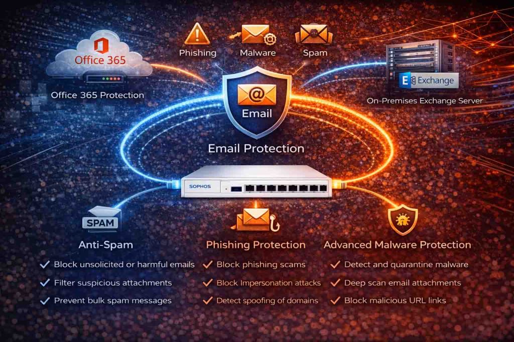 راه‌اندازی Email Protection در Sophos برای محافظت از سرورهای ایمیل سازمانی