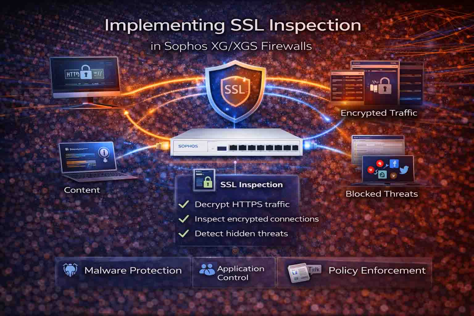 آموزش پیاده‌سازی SSL Inspection در فایروال Sophos XG/XGS