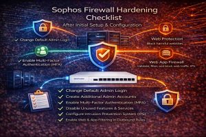 چکلیست Hardening فایروال Sophos بعد از نصب و کانفیگ اولیه