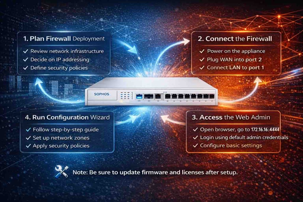 آموزش نصب و راهاندازی اولیه فایروال Sophos XGS در شبکه سازمانی