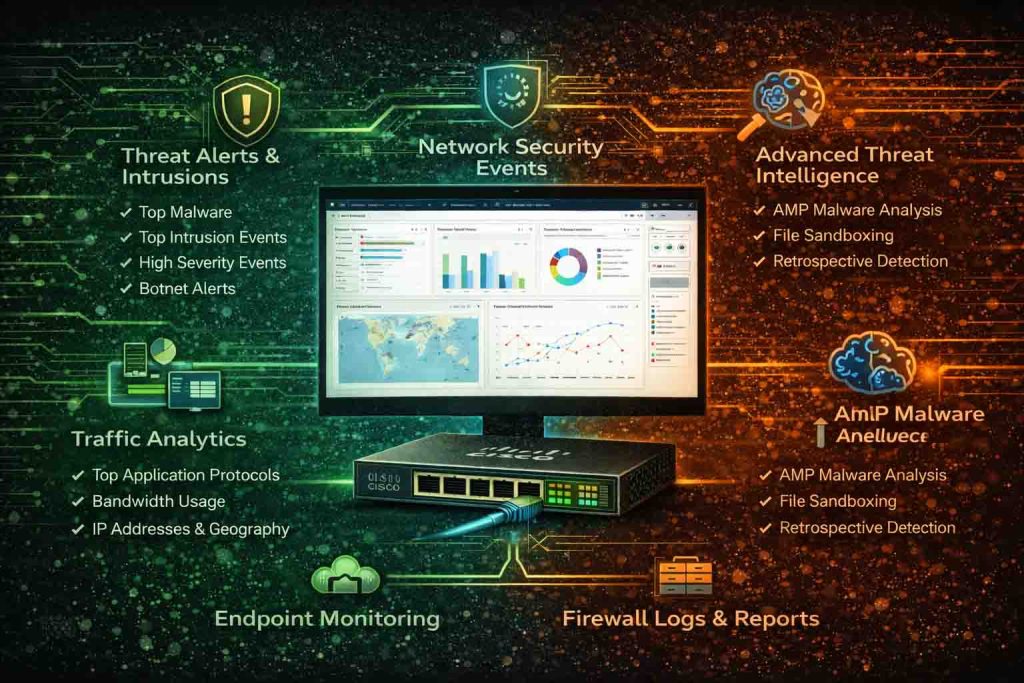 مانیتورینگ و گزارشگیری پیشرفته در Cisco Firepower Management Center برای تحلیل تهدیدات و مدیریت Eventهای امنیتی