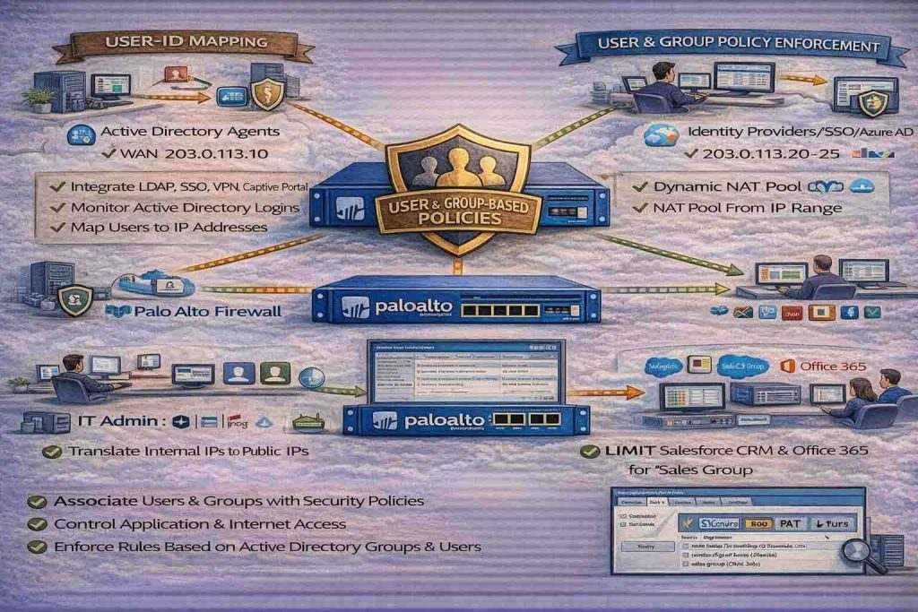 آموزش پیکربندی Policy مبتنی بر User و Group با User-ID در فایروال Palo Alto