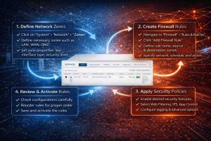 آموزش قدمبهقدم پیکربندی Rule ها و Zone ها در فایروال Sophos XG