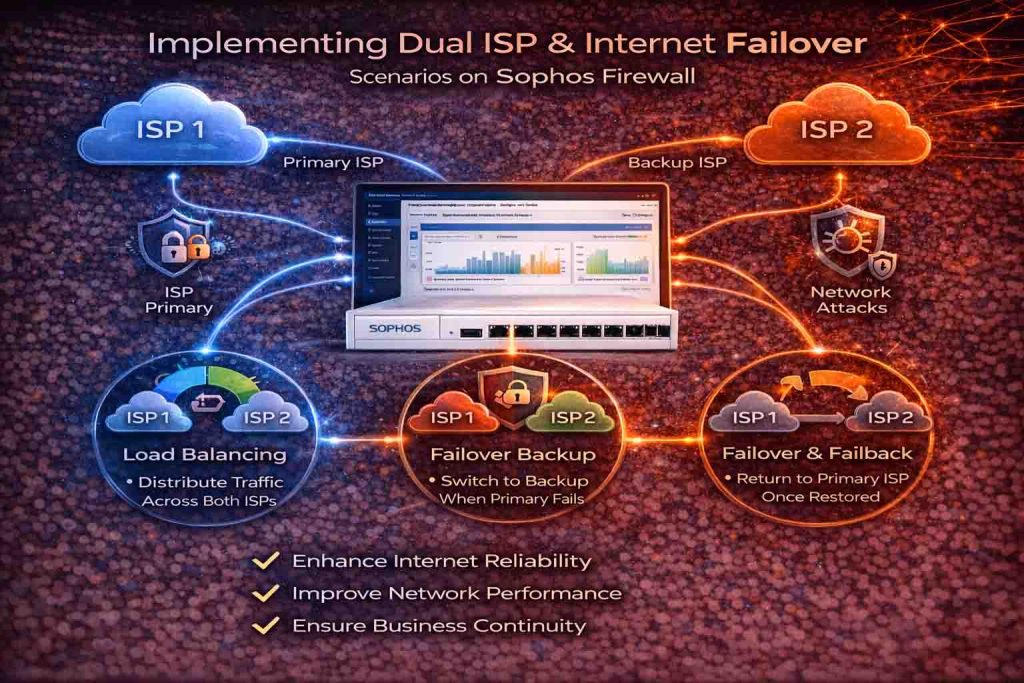 سناریوهای پیادهسازی دو ISP و Failover اینترنت در Sophos Firewall