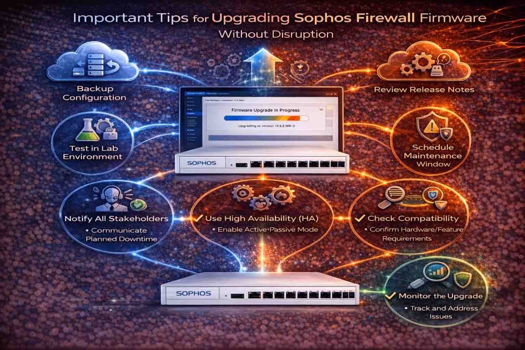 نکات مهم Upgrade فریمور Sophos Firewall بدون ایجاد اختلال