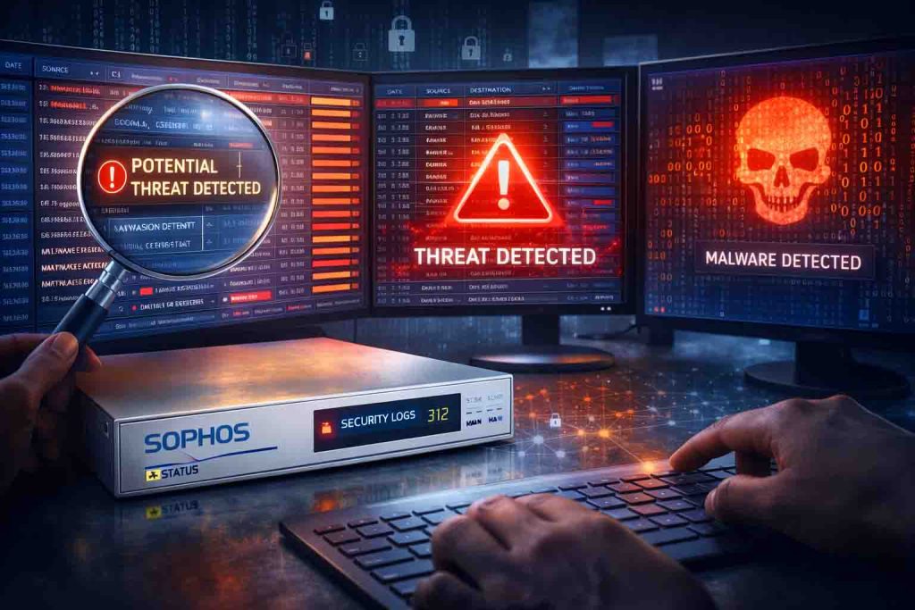 بررسی لاگهای امنیتی در Sophos Firewall و تشخیص تهدیدات احتمالی
