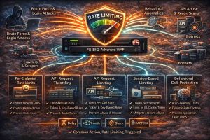 نمایش نحوه پیادهسازی Rate Limiting در F5 برای مدیریت رفتار ترافیک و افزایش پایداری سرویس