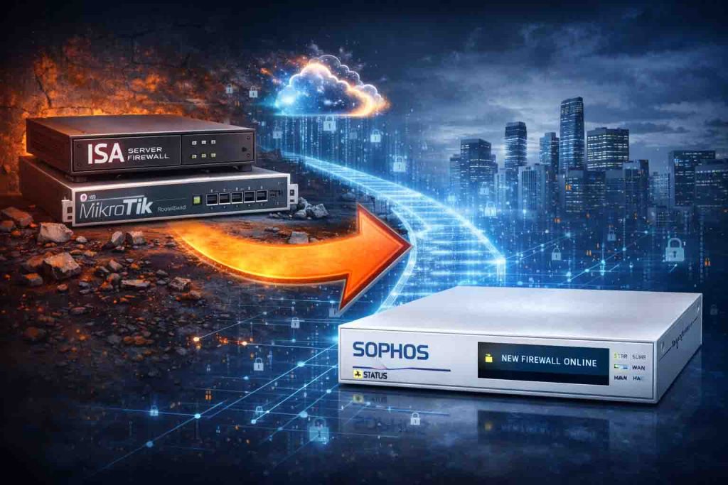 سناریوی مهاجرت از فایروالهای قدیمی مانند ISA و Mikrotik به Sophos Firewall
