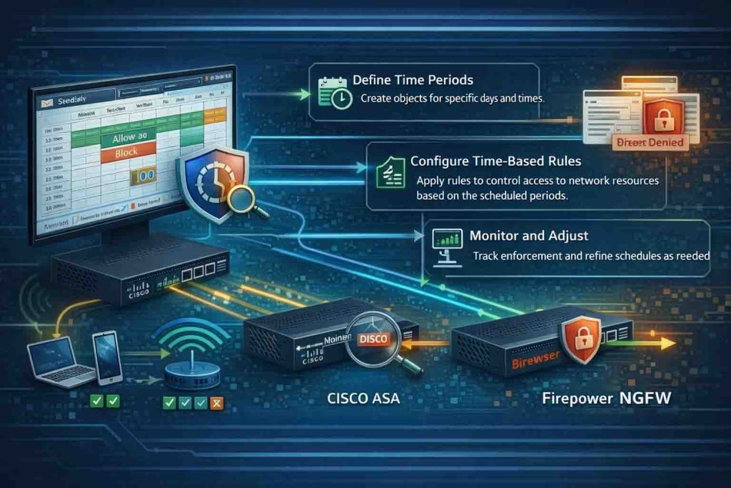 راهاندازی Time-based Rule در Cisco ASA و Firepower برای اعمال کنترل دسترسی مبتنی بر زمان