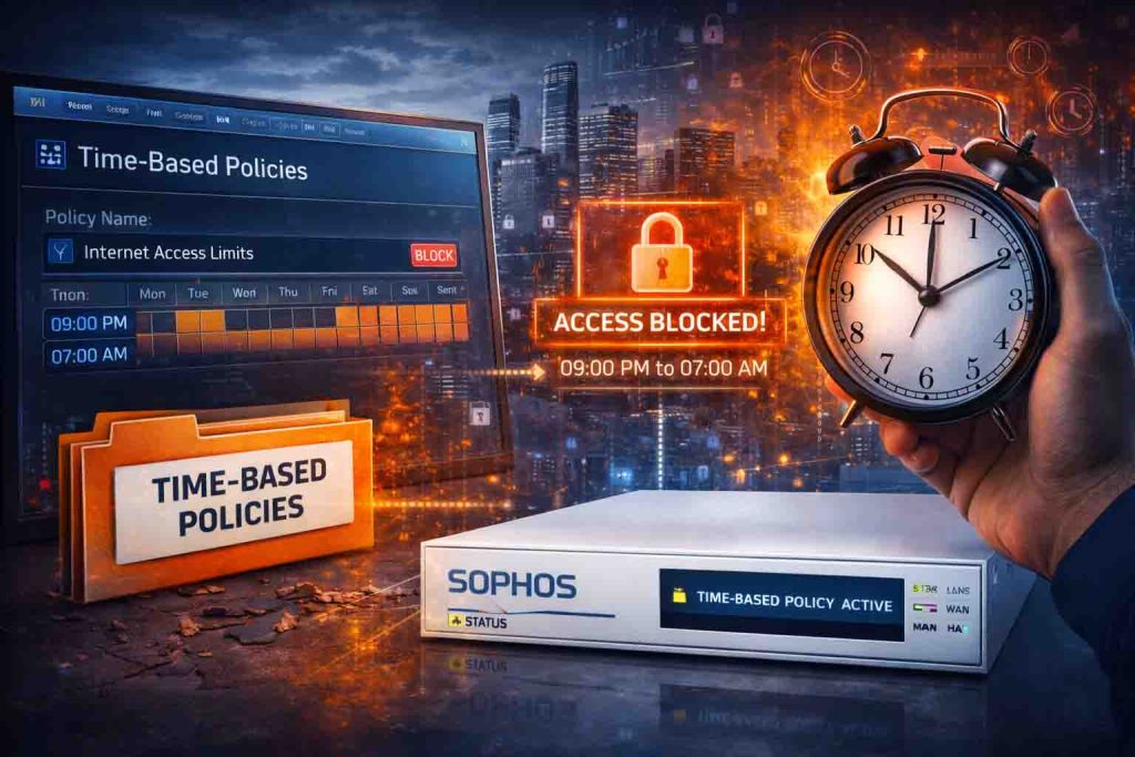 راهاندازی Time-based Policy در Sophos Firewall برای محدود کردن دسترسی در ساعات خاص