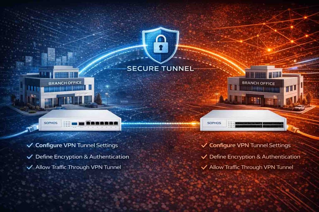 پیاده‌سازی Site to Site VPN بین شعب با استفاده از فایروال Sophos