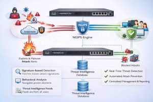 آموزش پیادهسازی NGIPS روی Cisco Firepower شامل فعالسازی Threat License، تنظیم Intrusion Policy و مانیتورینگ حملات برای تشخیص و جلوگیری از تهدیدات شبکهای