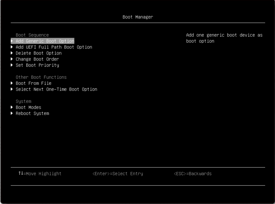 Boot Manager در حالت UEFI