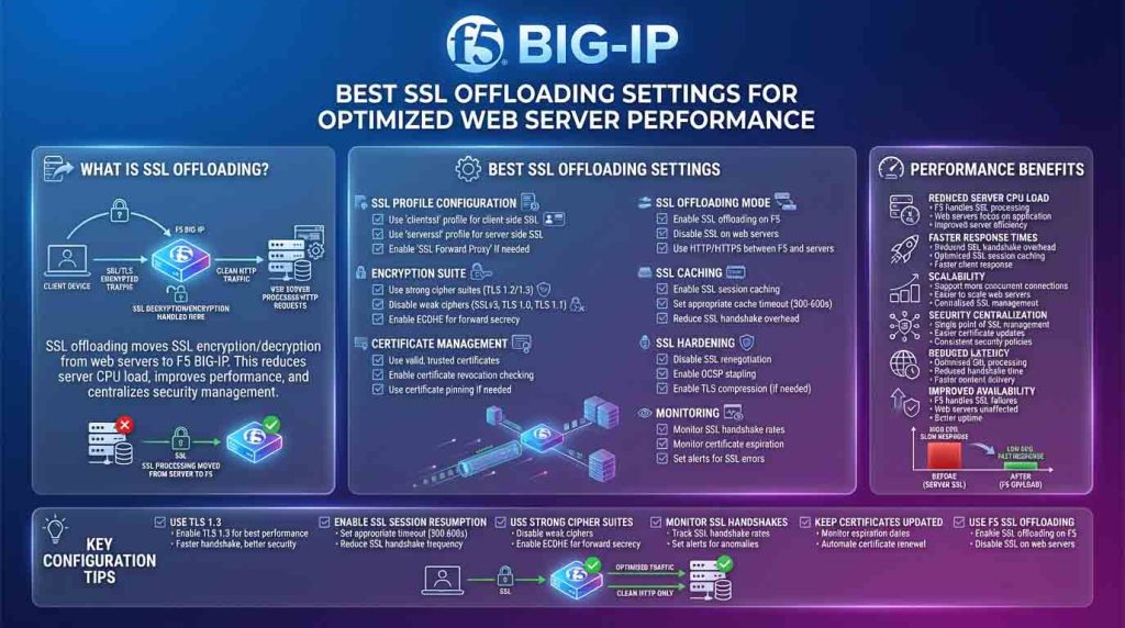 آموزش تنظیمات SSL Offloading در F5 برای بهبود Performance سرویسهای وب