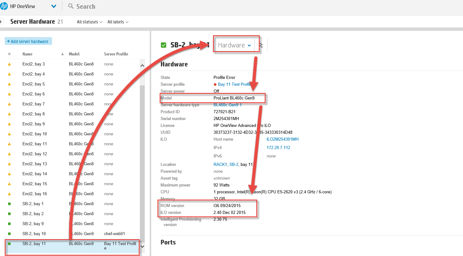 Server Profile در HPE OneView