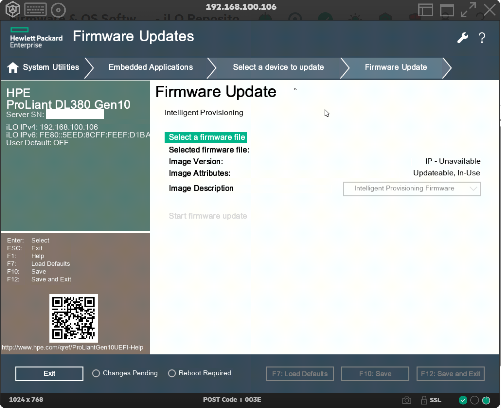 فرآیند Recovery Intelligent Provisioning در سرور HPE