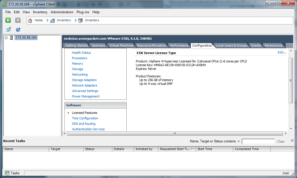 محیط مدیریتی VMware vSphere در دیتاسنتر