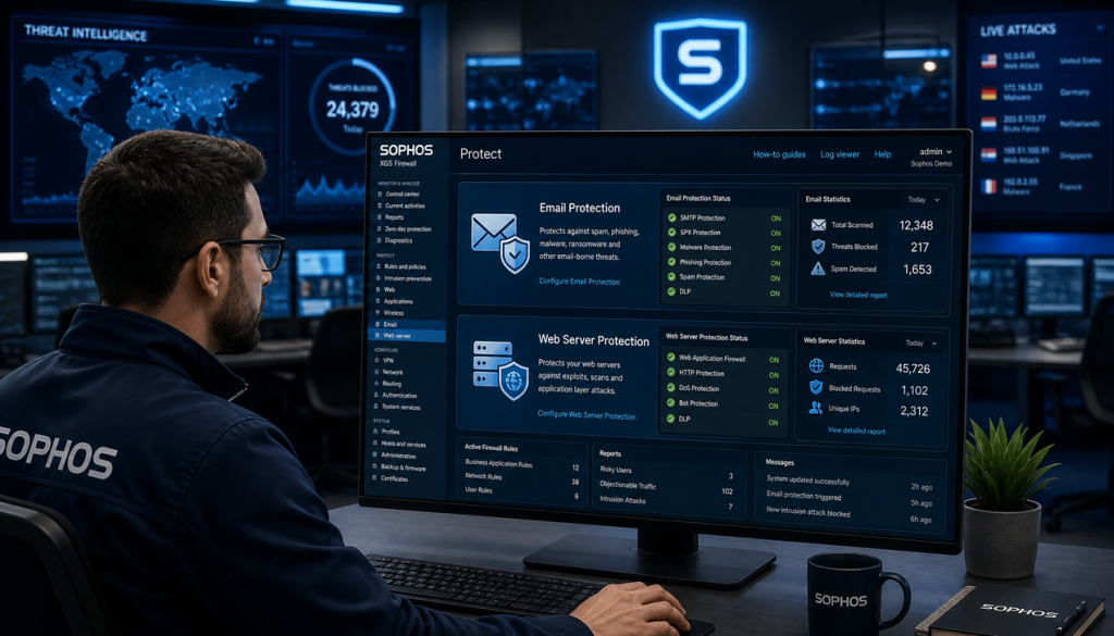 فعال سازی Email Protection در فایروال Sophos | راهنمای کامل 19 فعال سازی Email Protection در فایروال Sophos