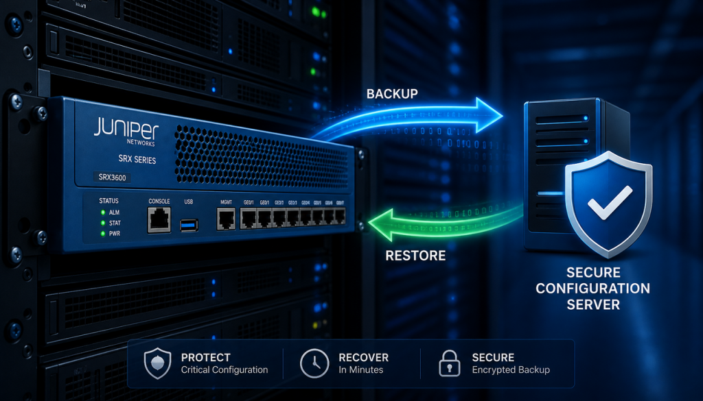 بکاپ گیری و بازیابی تنظیمات Juniper SRX | راهنمای جامع 103 بکاپ گیری و بازیابی تنظیمات Juniper SRX