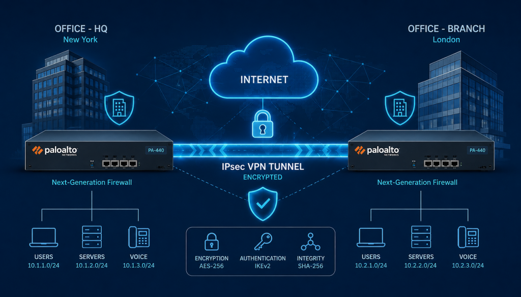 آموزش VPN Site to Site در فایروال Palo Alto | راهنمای کامل 88 آموزش VPN Site to Site در فایروال Palo Alto