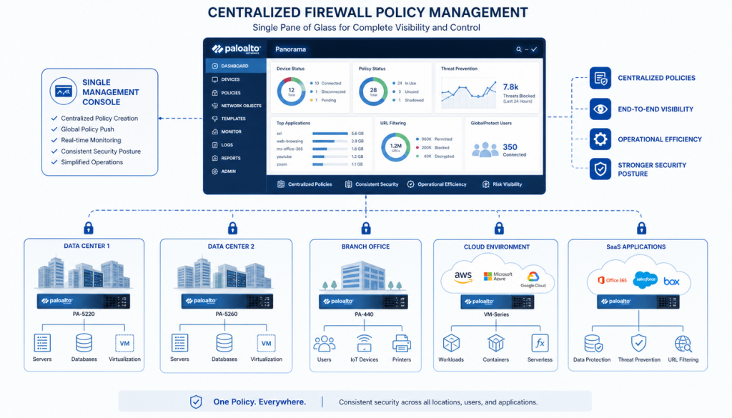 مدیریت Centralized Policy با Panorama در فایروال پالو آلتو 70 مدیریت Centralized Policy با Panorama