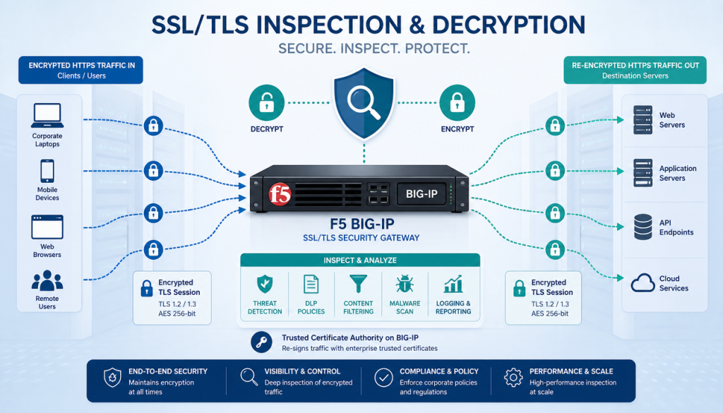 SSL Inspection و Decryption در F5؛ راهنمای کامل پیکربندی 25 SSL Inspection و Decryption در F5